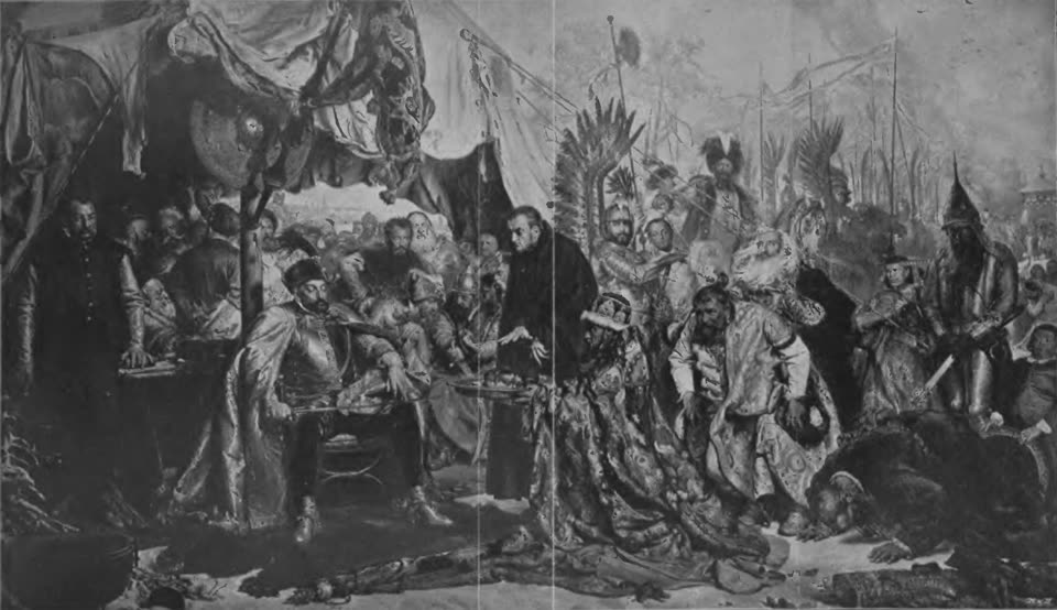 Jan Matejko, Batory pod Pskowem: król przyjmuje poselstwo w obozie wojennym