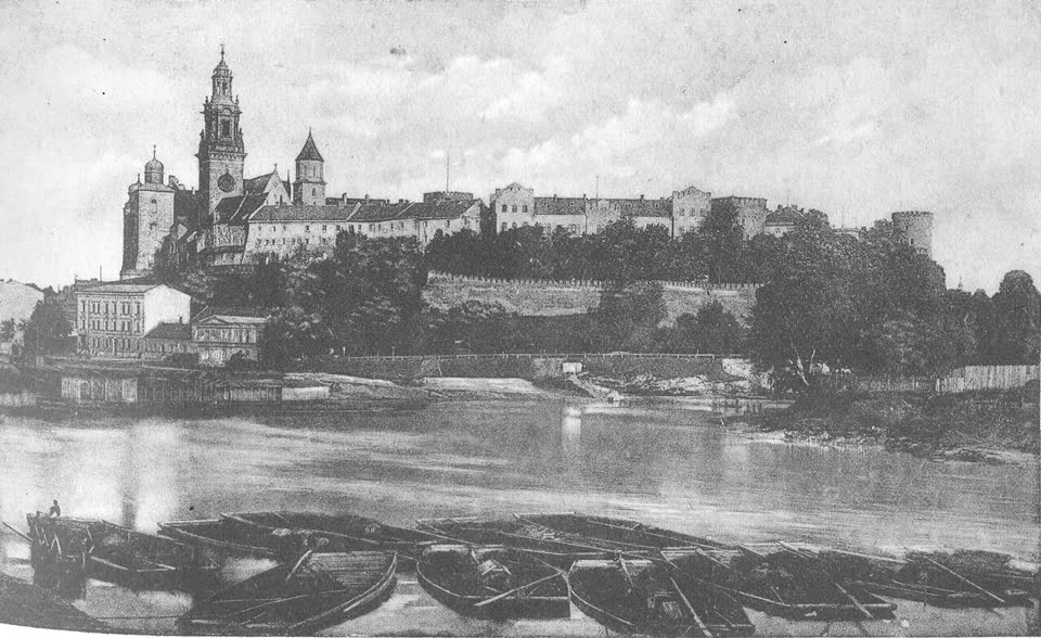 Kraków, Wawel widziany od strony Wisły, lata trzydzieste